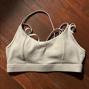 Elegant Cream Ribbed Bralette “Lotus” Born Primitive